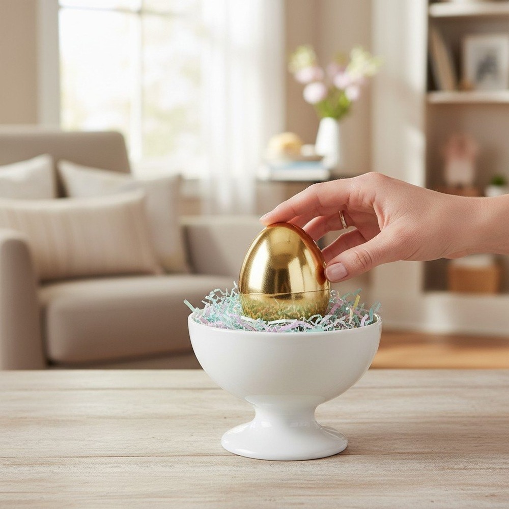 Walgreens Easter Eggs Small 6 Count Gold New Metallic Egg Hunt